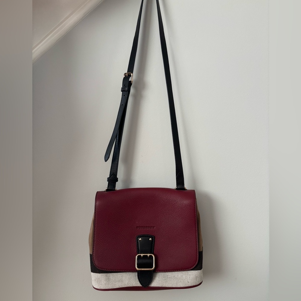 Burberry Red and Black Crossbody Bag